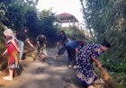 Aksi Nyata Babinsa Nyalindung Pelopori Kerja Bakti Bersihkan Lingkungan Kampung Nyantong