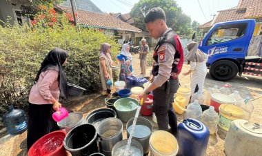Air Bersih Kembali Disalurkan, Polres Cianjur Respons Keluhan Warga Cibeber